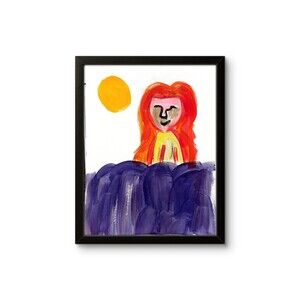 Vibrant Abstract Expressionism Painting Original 14x11 B Perry Rowell